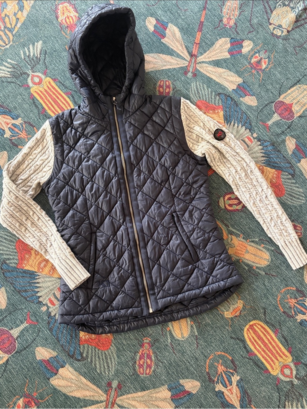 Kari Traa Martine Hybrid hooded down jacket navy gray L - Picture 4 of 11